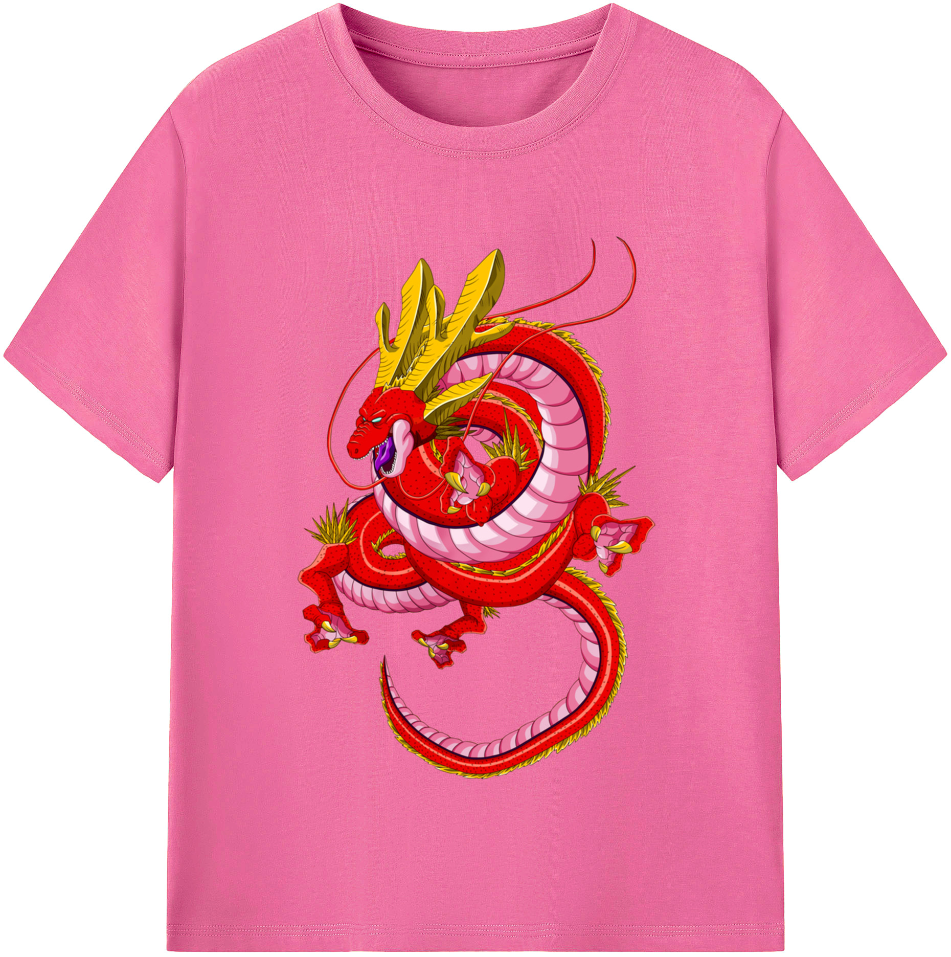 （画像用） ドラゴンボール 神龍 シェンロン DRAGON BALL Shenron レディースカジュアルプリントTシャツ（綿100％）